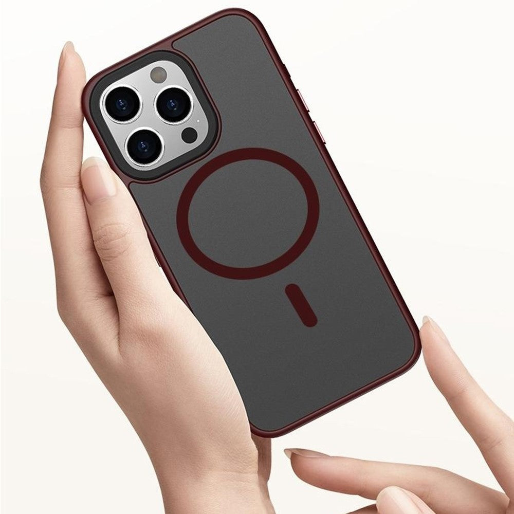 For iPhone 13 Pro Magnetic Case TPU + PC Rubberized Finish Phone Cover