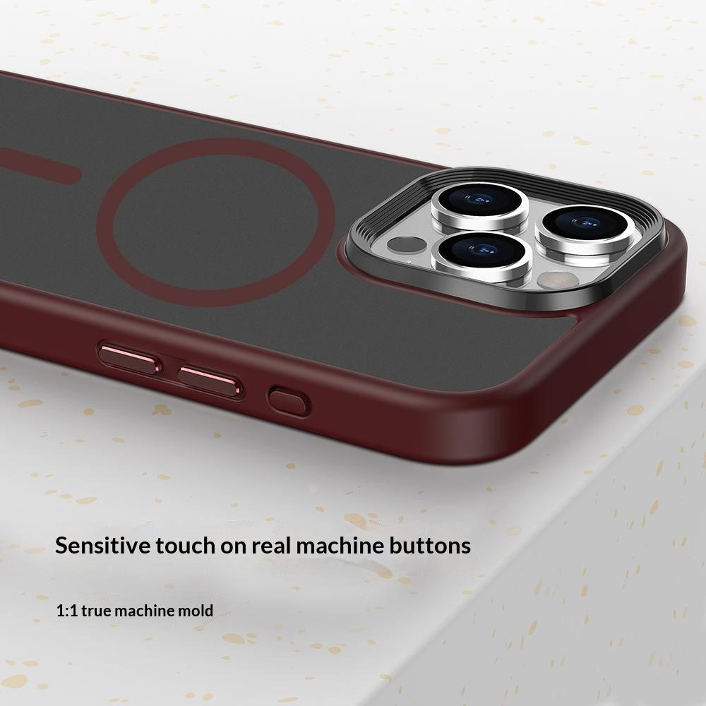 For iPhone 13 Pro Magnetic Case TPU + PC Rubberized Finish Phone Cover
