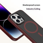 For iPhone 13 Pro Magnetic Case TPU + PC Rubberized Finish Phone Cover