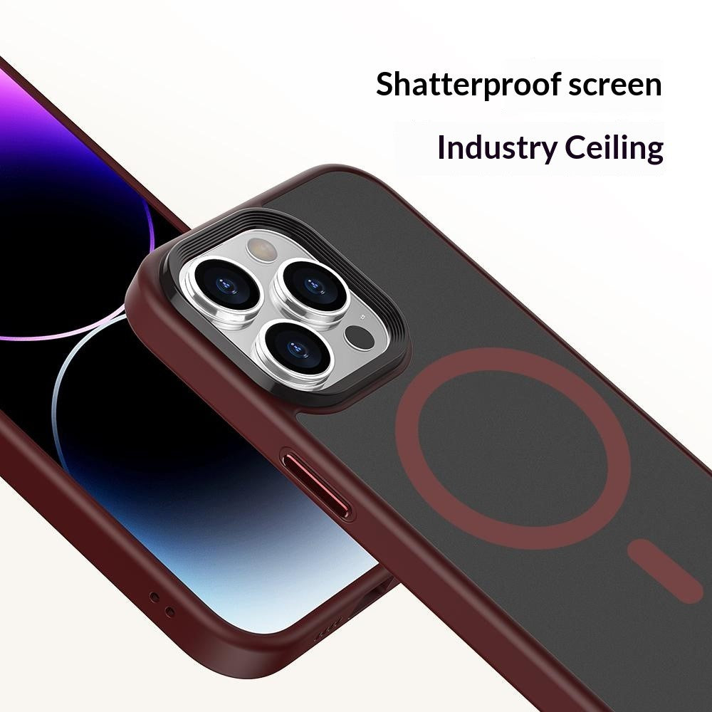 For iPhone 13 Pro Magnetic Case TPU + PC Rubberized Finish Phone Cover