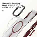 For iPhone 13 Pro Magnetic Case TPU + PC Rubberized Finish Phone Cover