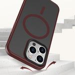 For iPhone 13 Pro Magnetic Case TPU + PC Rubberized Finish Phone Cover