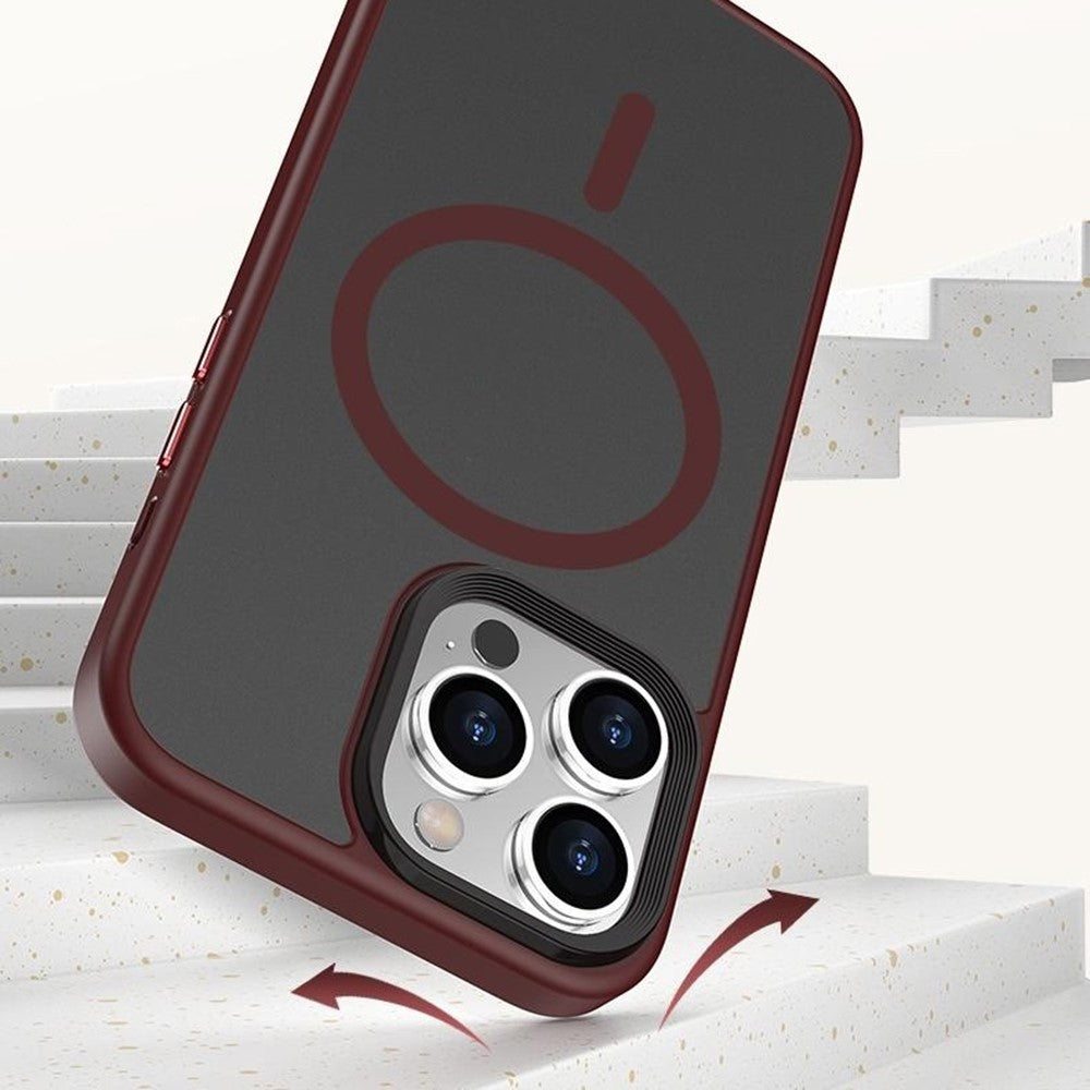 For iPhone 13 Pro Magnetic Case TPU + PC Rubberized Finish Phone Cover