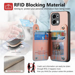 For Oppo A6 5G (Global) Case RFID Blocking Card Holder Jeans Cloth Texture Leather Back Cover with Elastic Wristband