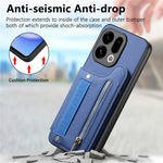 For Oppo Find X9 5G Case RFID Blocking Card Holder Jeans Cloth Texture Leather Back Cover with Elastic Wristband