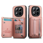 For Xiaomi Redmi Note 15 Pro 5G (Global) Case RFID Blocking Card Holder Jeans Cloth Texture Leather Back Cover with Elastic Wristband