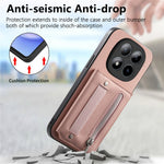 For Xiaomi Redmi Note 15 Pro 5G (Global) Case RFID Blocking Card Holder Jeans Cloth Texture Leather Back Cover with Elastic Wristband