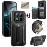 For Xiaomi Redmi Note 15 Pro 5G (Global) Case RFID Blocking Card Holder Jeans Cloth Texture Leather Back Cover with Elastic Wristband