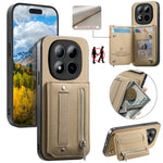 For Xiaomi Redmi Note 15 Pro 5G (Global) Case RFID Blocking Card Holder Jeans Cloth Texture Leather Back Cover with Elastic Wristband