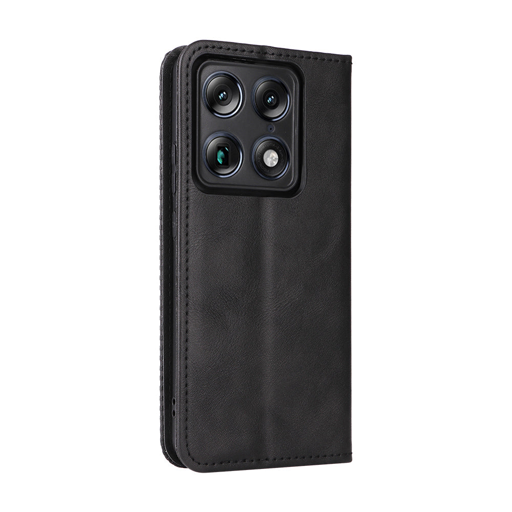 For Motorola Moto X70 Air Pro 5G / Motorola Signature 5G Læder Cover Pung Stand Retro Tekstur Telefon Cover