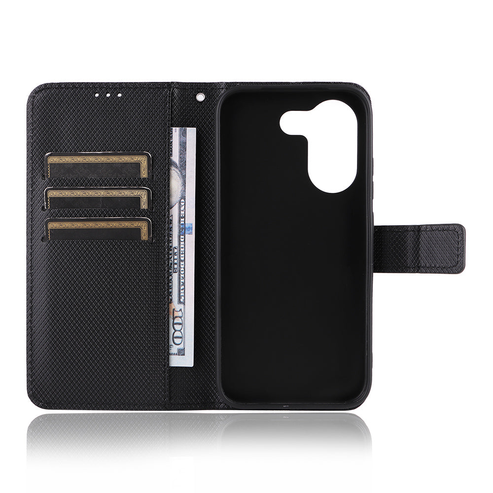 For Xiaomi Redmi Turbo 5 5G / Xiaomi Poco X8 Pro 5G Leather Wallet Case with Strap Diamond Texture Phone Cover