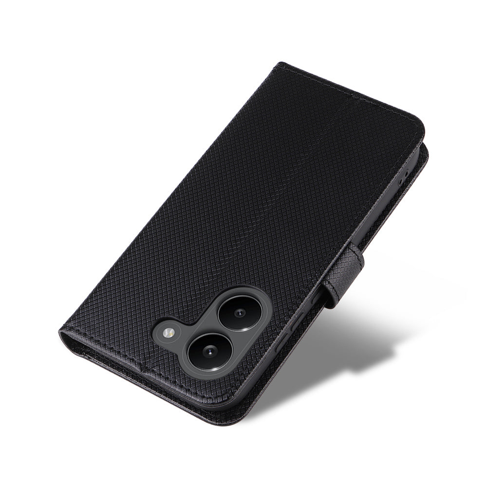For Xiaomi Redmi Turbo 5 5G / Xiaomi Poco X8 Pro 5G Leather Wallet Case with Strap Diamond Texture Phone Cover