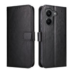 For Xiaomi Redmi Turbo 5 5G / Xiaomi Poco X8 Pro 5G PU Leather Case with Strap Crazy Horse Texture Phone Wallet Cover