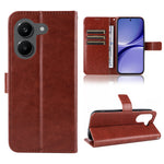 For Xiaomi Redmi Turbo 5 5G / Xiaomi Poco X8 Pro 5G PU Leather Case with Strap Crazy Horse Texture Phone Wallet Cover