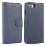 Til iPhone 8 Plus / 7 Plus Pung Cover Retro Mat Magnetisk Aftageligt PU Læder TPU Telefoncover