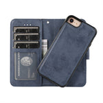 Wallet Case For iPhone 8 / 7 / SE (2022) / SE (2020) Retro Matte Magnetic Detachable PU Leather TPU Phone Cover