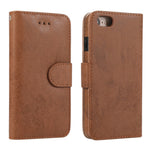 Wallet Case For iPhone 8 / 7 / SE (2022) / SE (2020) Retro Matte Magnetic Detachable PU Leather TPU Phone Cover