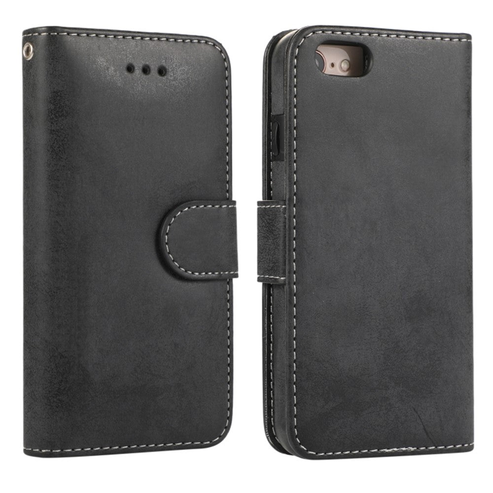 Wallet Case For iPhone 8 / 7 / SE (2022) / SE (2020) Retro Matte Magnetic Detachable PU Leather TPU Phone Cover