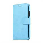 For iPhone 11 Wallet Case Retro Matte Magnetic Detachable PU Leather TPU Phone Cover