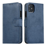 For iPhone 11 Wallet Case Retro Matte Magnetic Detachable PU Leather TPU Phone Cover