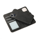 For iPhone 13 Wallet Case Retro Matte Magnetic Detachable PU Leather TPU Phone Cover