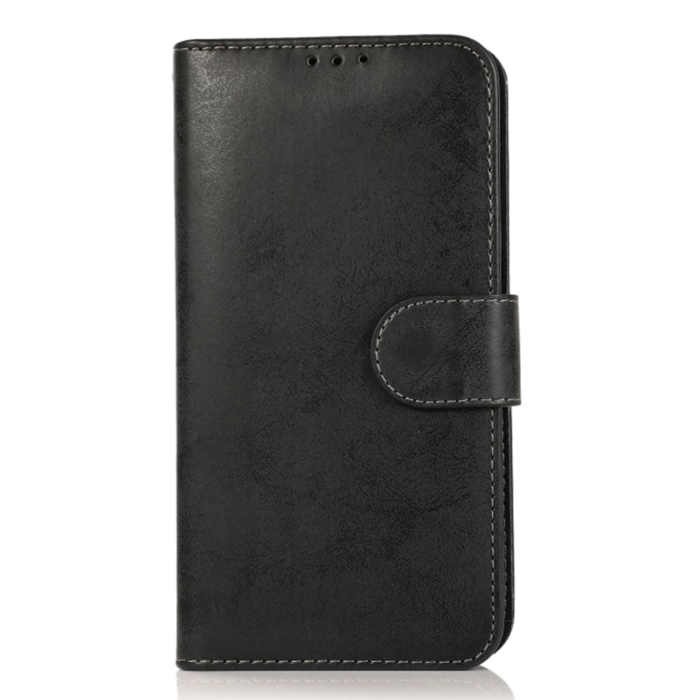 For iPhone 13 Wallet Case Retro Matte Magnetic Detachable PU Leather TPU Phone Cover