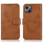 For iPhone 13 Wallet Case Retro Matte Magnetic Detachable PU Leather TPU Phone Cover