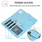 For iPhone 13 Pro Wallet Case Retro Matte Magnetic Detachable PU Leather TPU Phone Cover