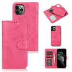 For iPhone 13 Pro Wallet Case Retro Matte Magnetic Detachable PU Leather TPU Phone Cover