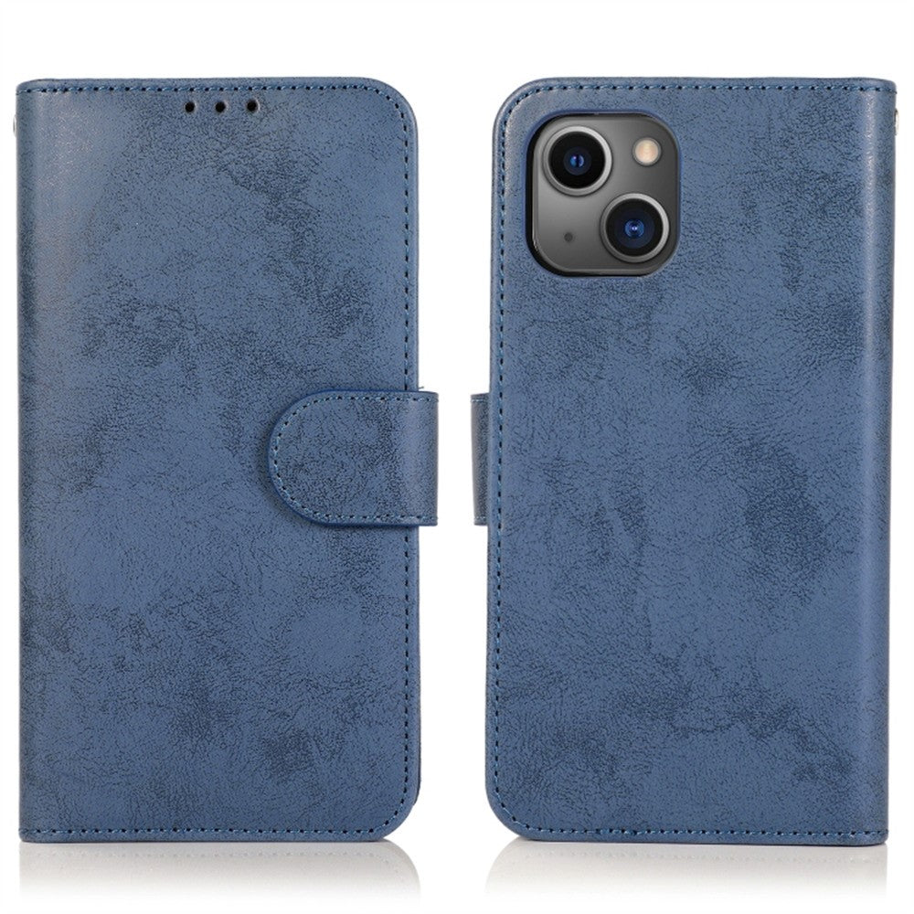 Til iPhone 15 Pung Etui Retro Mat Magnetisk Aftageligt PU Læder TPU Telefoncover