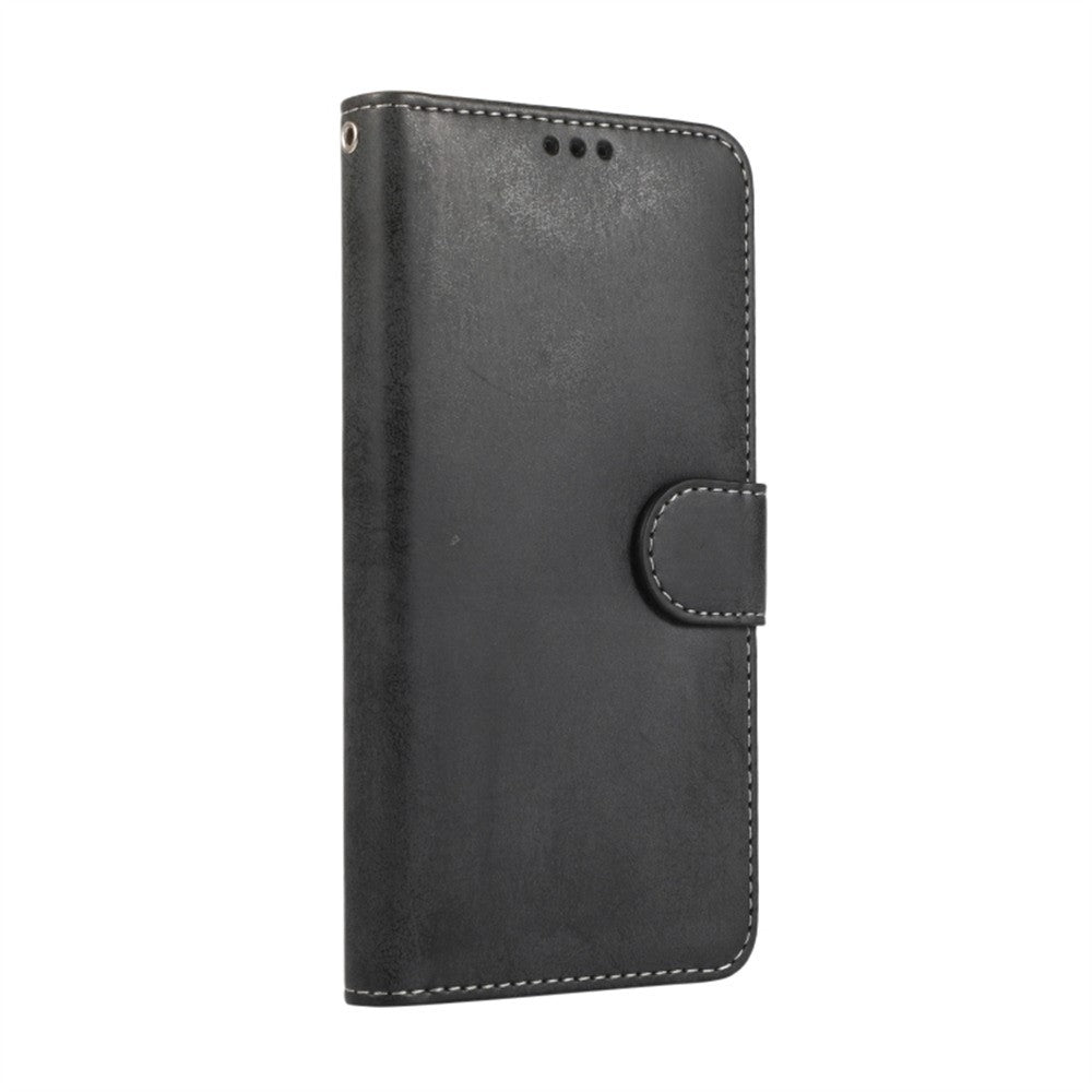 For iPhone XS Max Wallet Case Retro Matte Magnetic Detachable PU Leather TPU Phone Cover