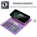 Til iPhone 16 Pro Pung Etui Retro Mat Magnetisk Aftageligt PU Læder TPU Telefoncover