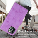 Til iPhone 16 Pro Pung Etui Retro Mat Magnetisk Aftageligt PU Læder TPU Telefoncover
