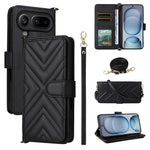 For Honor Magic8 Pro Air 5G Leather Case Stand Wallet Phone Cover with Shoulder  /  Wrist Strap