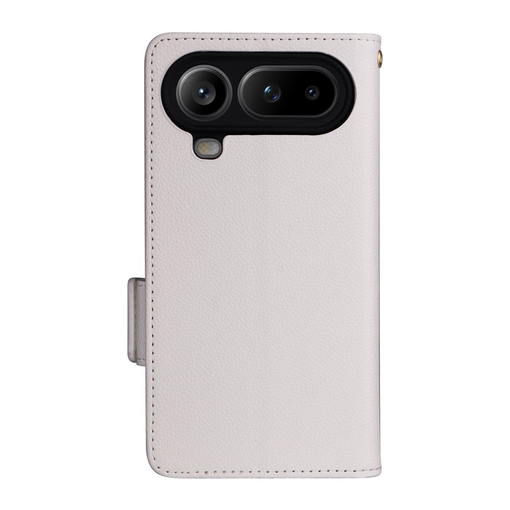 For Honor Magic8 Pro Air 5G Case Litchi Texture Wallet Leather Phone Cover with Wrist Strap
