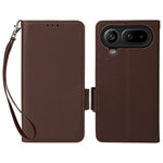 For Honor Magic8 Pro Air 5G Case Litchi Texture Wallet Leather Phone Cover with Wrist Strap