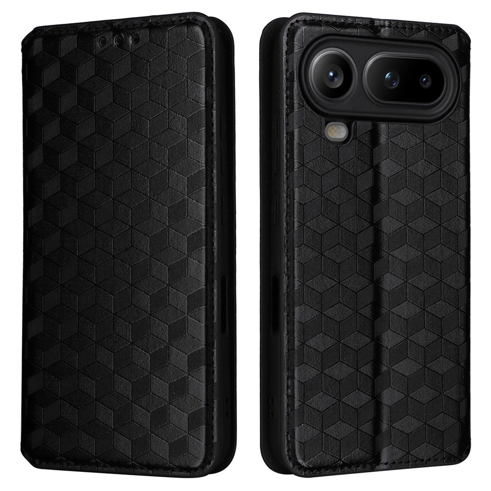 For Honor Magic8 Pro Air 5G Case Wallet Rhombus Imprinted PU Leather Phone Cover