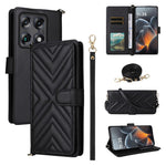 For Motorola Signature 5G / Moto X70 Air Pro 5G læder etui standerpung telefon cover med skulder-/håndledsrem