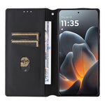 Tegnebogs-etui i PU-læder med rhombemønster til Motorola Signature 5G / Moto X70 Air Pro 5G