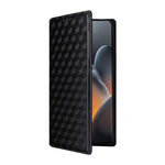 Tegnebogs-etui i PU-læder med rhombemønster til Motorola Signature 5G / Moto X70 Air Pro 5G