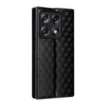 Tegnebogs-etui i PU-læder med rhombemønster til Motorola Signature 5G / Moto X70 Air Pro 5G