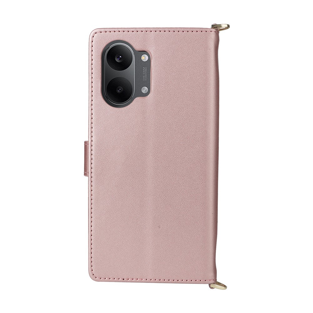 Leather Case For Xiaomi Poco X8 Pro Max 5G  /  Redmi Turbo 5 Max 5G Stand Wallet Phone Cover with Shoulder  /  Wrist Strap