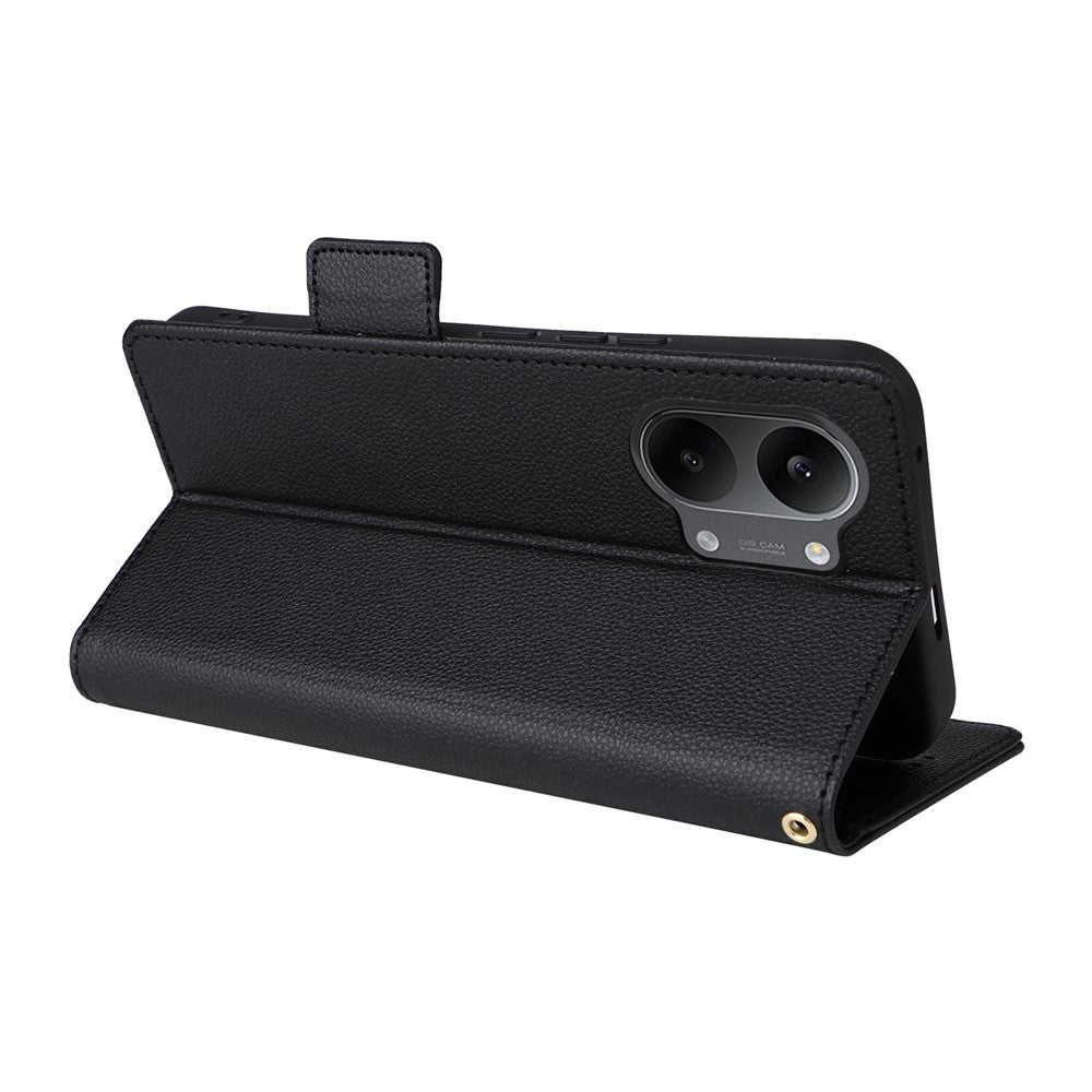 Phone Case For Xiaomi Poco X8 Pro Max 5G  /  Redmi Turbo 5 Max 5G Litchi Texture Wallet Leather Phone Cover with Wrist Strap