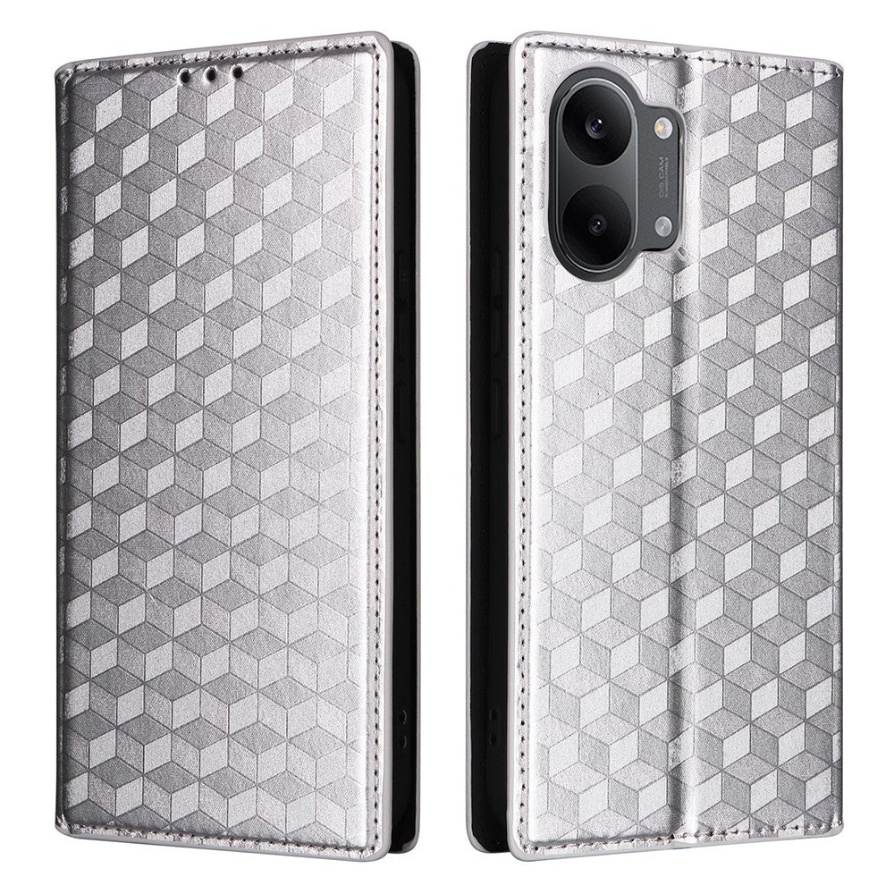Phone Case For Xiaomi Poco X8 Pro Max 5G  /  Redmi Turbo 5 Max 5G Wallet Rhombus Imprinted PU Leather Protection Phone Cover