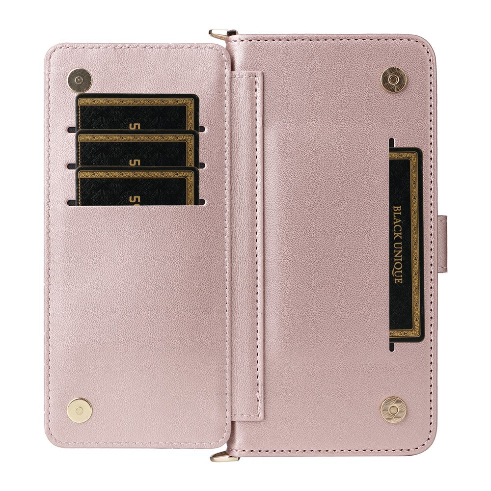 Leather Case For Xiaomi Poco X8 Pro 5G  /  Redmi Turbo 5 5G Stand Wallet Phone Cover with Shoulder  /  Wrist Strap