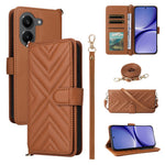 Leather Case For Xiaomi Poco X8 Pro 5G  /  Redmi Turbo 5 5G Stand Wallet Phone Cover with Shoulder  /  Wrist Strap