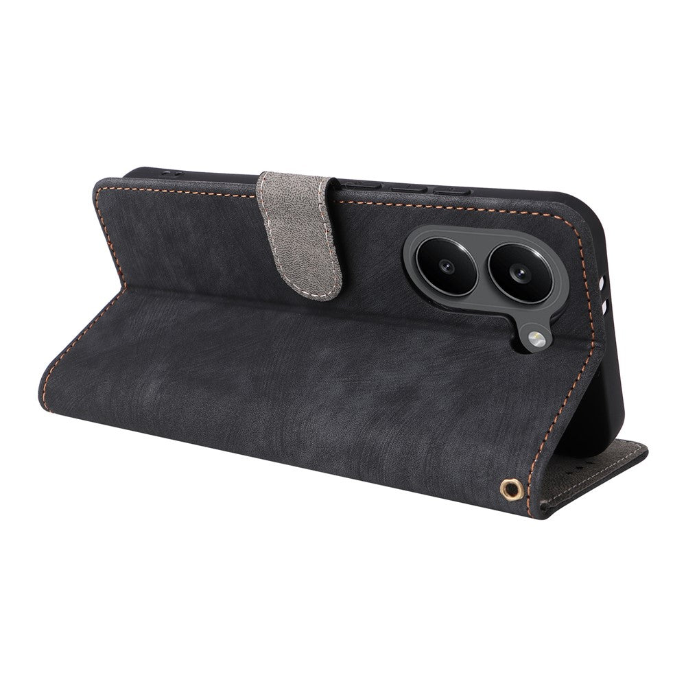 Phone Case For Xiaomi Poco X8 Pro 5G  /  Redmi Turbo 5 5G Wallet RFID Blocking PU Leather Phone Cover Stand with Strap