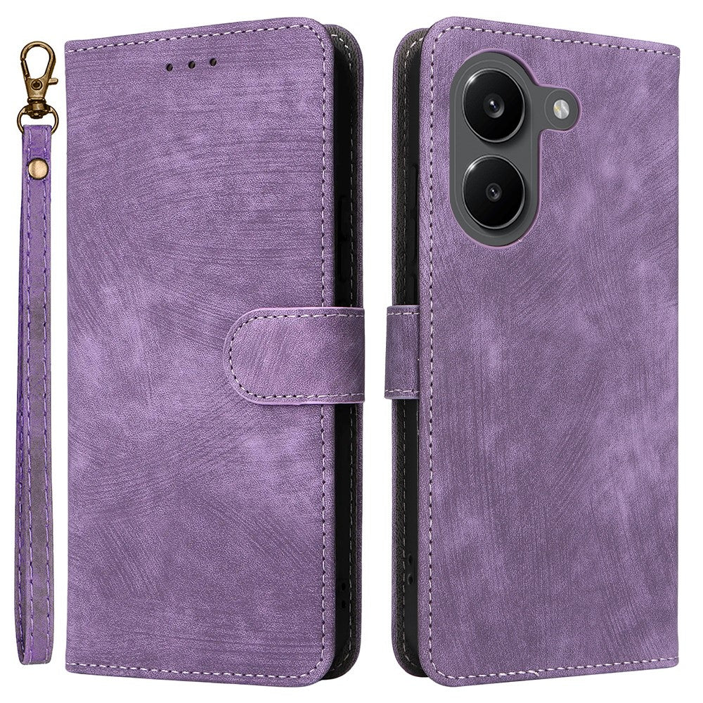 Phone Case For Xiaomi Poco X8 Pro 5G  /  Redmi Turbo 5 5G Wallet RFID Blocking PU Leather Phone Cover Stand with Strap