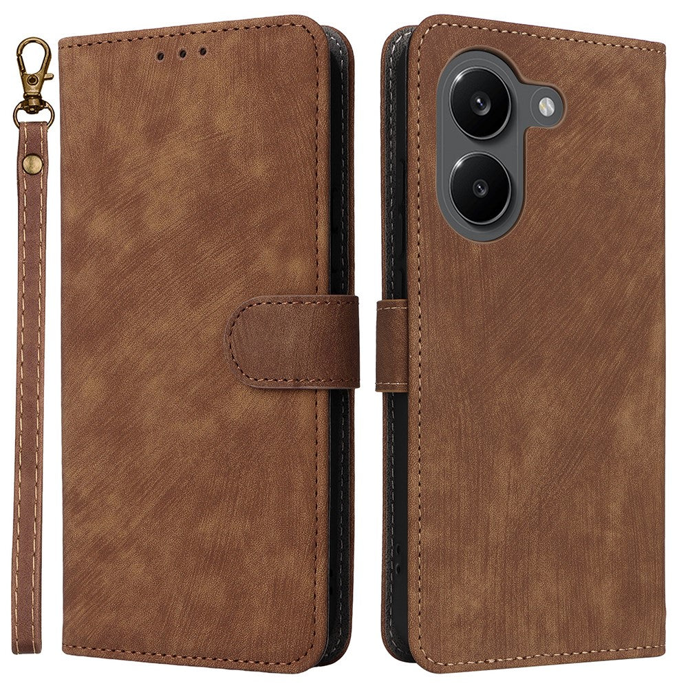 Phone Case For Xiaomi Poco X8 Pro 5G  /  Redmi Turbo 5 5G Wallet RFID Blocking PU Leather Phone Cover Stand with Strap