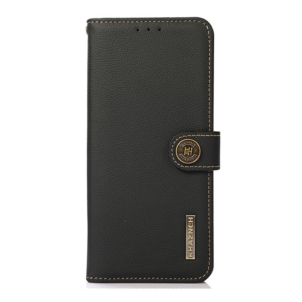 KHAZNEH til Honor X8d 4G cover ægte okselæder RFID-blokerende pung telefoncover